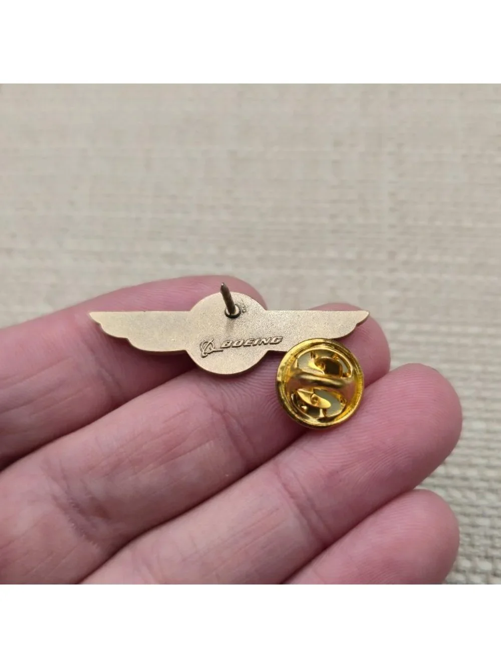 Boeing 777 Heritage Wings Antiqued Brass Lapel Pin Brooch A8064