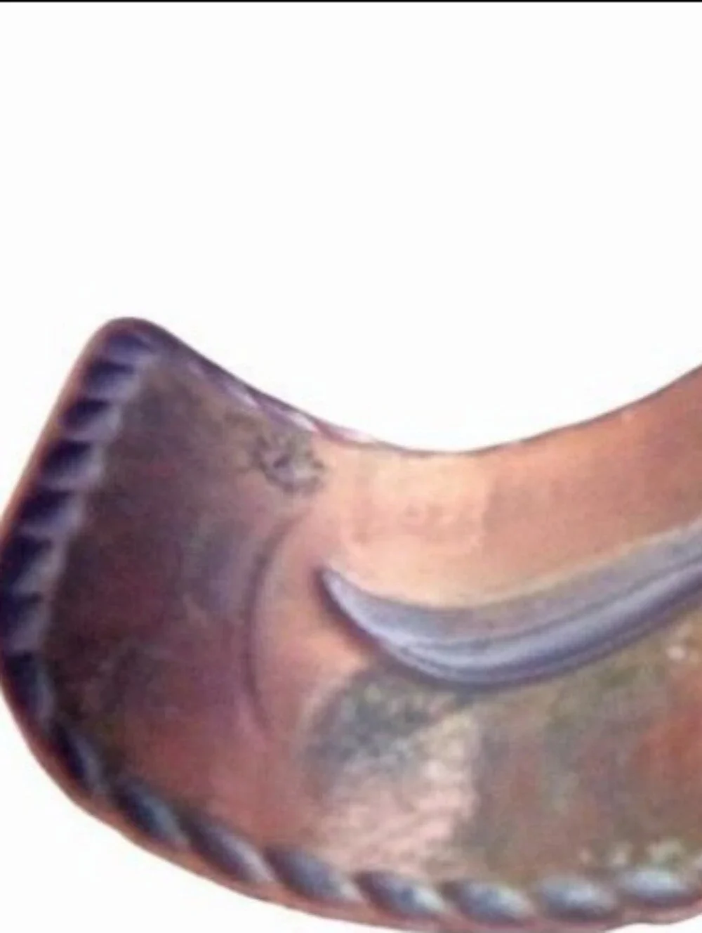 Bell Trading Post Vintage Solid Copper Stamped Wide Cuff Bracelet