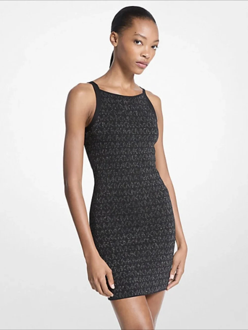 NWT Michael Kors Metallic Logo Jacquard Tank Dress Size medium