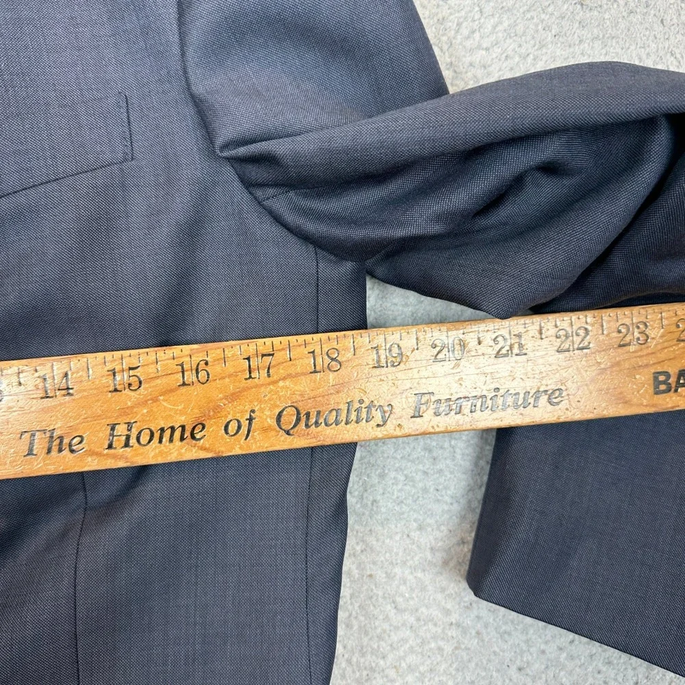 J.Crew Thompson Navy Blue Wool Slim Fit 2 Piece Suit 36S 30x30 Pants Mens