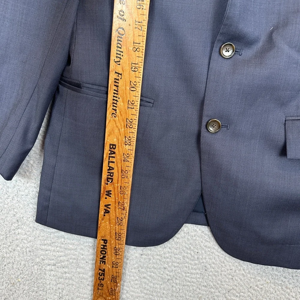 J.Crew Thompson Navy Blue Wool Slim Fit 2 Piece Suit 36S 30x30 Pants Mens
