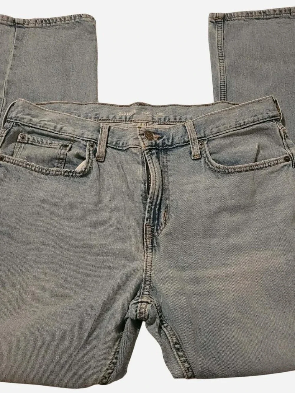 Old Navy Men's Light Gray Straight Jeans