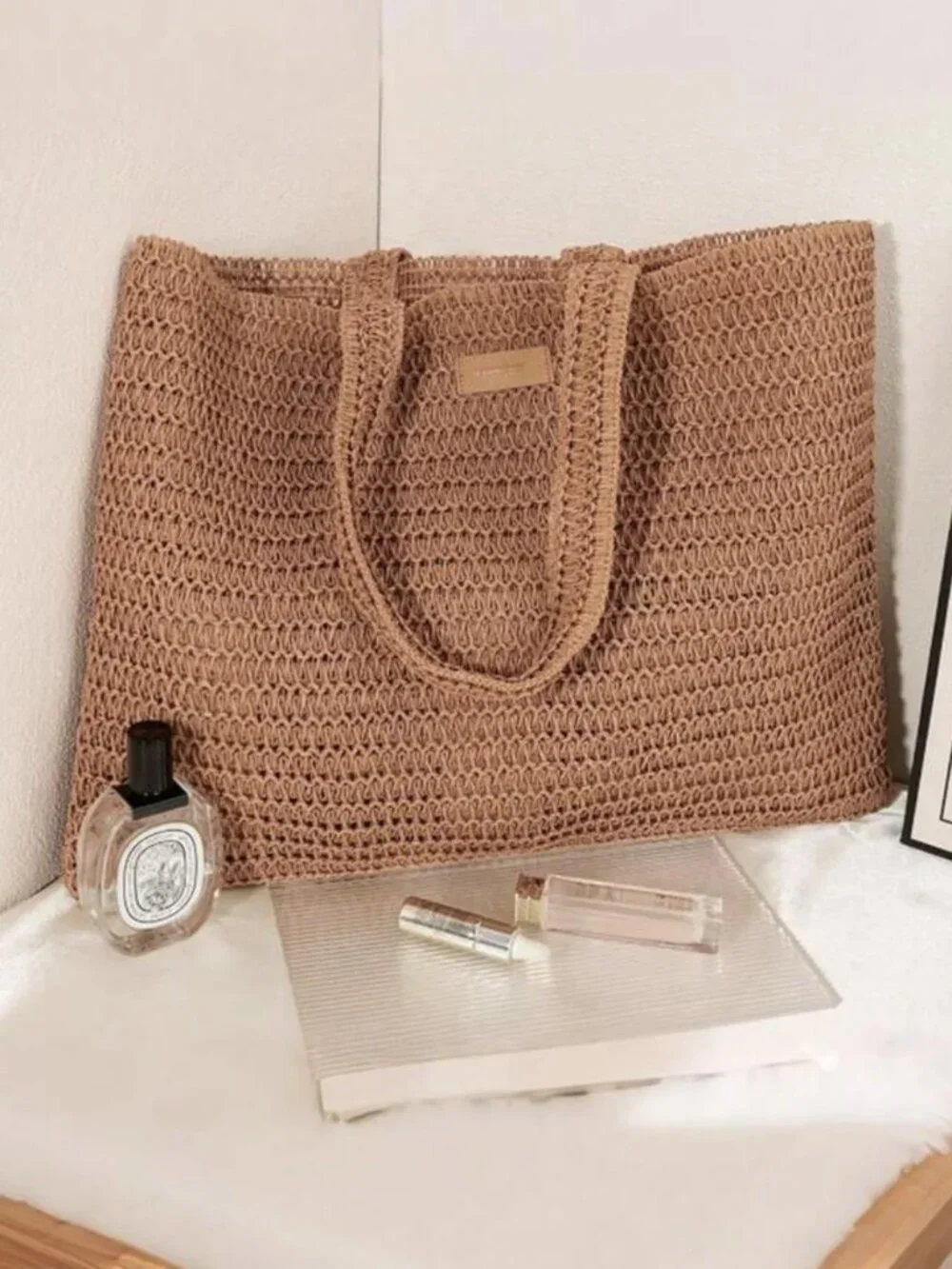 Burberry woven straw