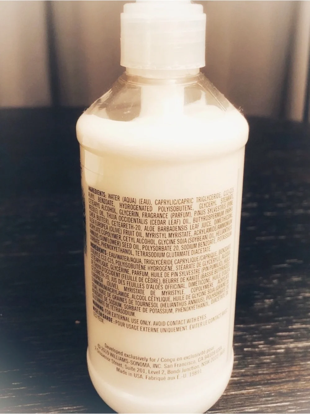 Williams Sonoma hydrating hand