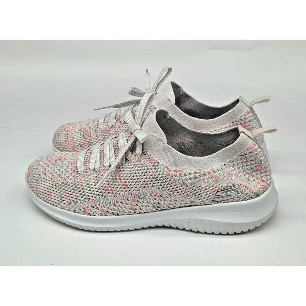 Skechers Women's Ultra Flex Happy Days Shoes Walking Sneakers Size 8.5 Speckle