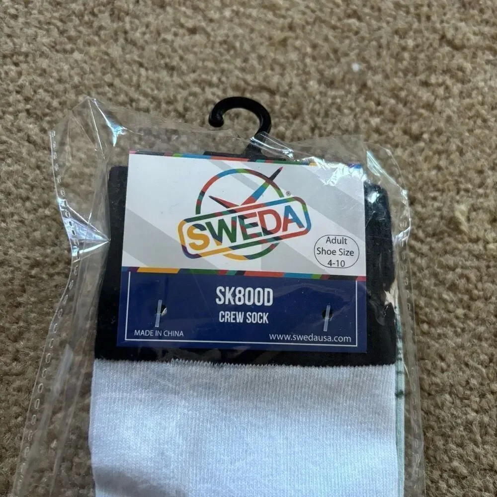 Sweda SK8000 Pacific Life Adult Size 4-10 Crew Socks *New*