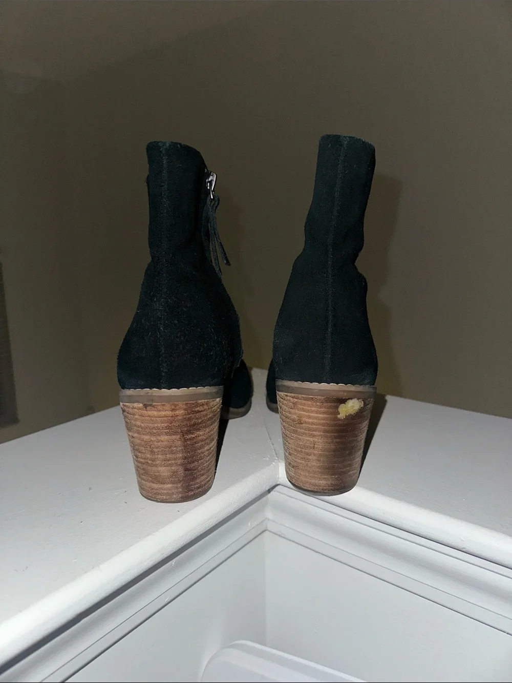 Toms black suede