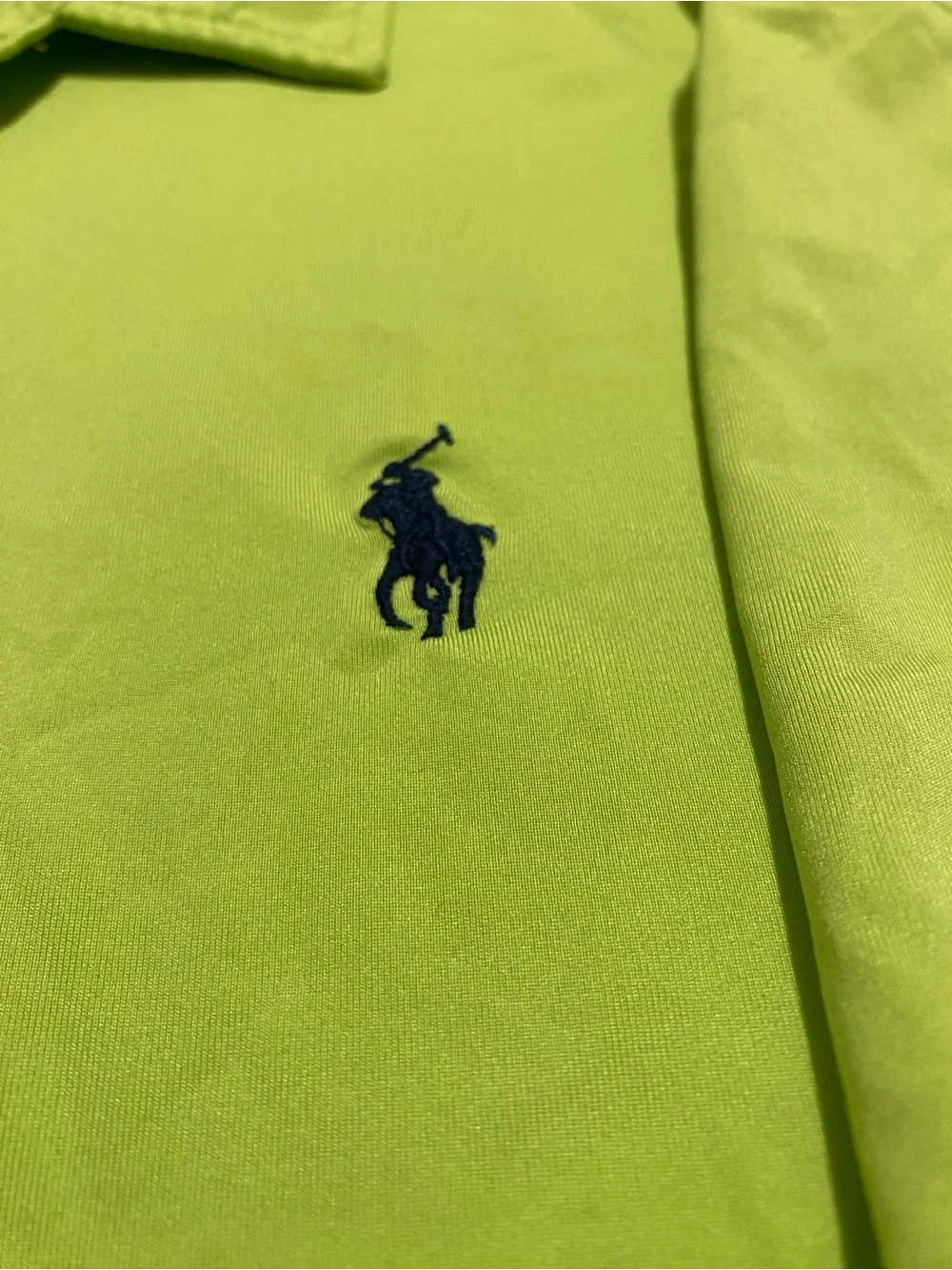 Polo Ralph Lauren Performance Men's L Regular Green Solid Polo Shirt Golf
