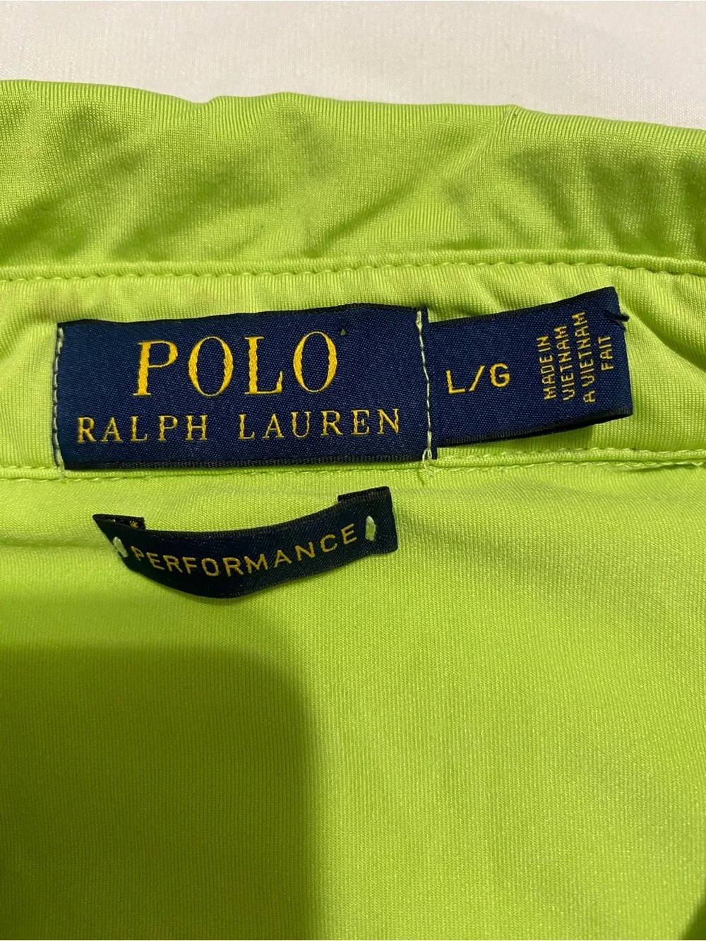 Polo Ralph Lauren Performance Men's L Regular Green Solid Polo Shirt Golf