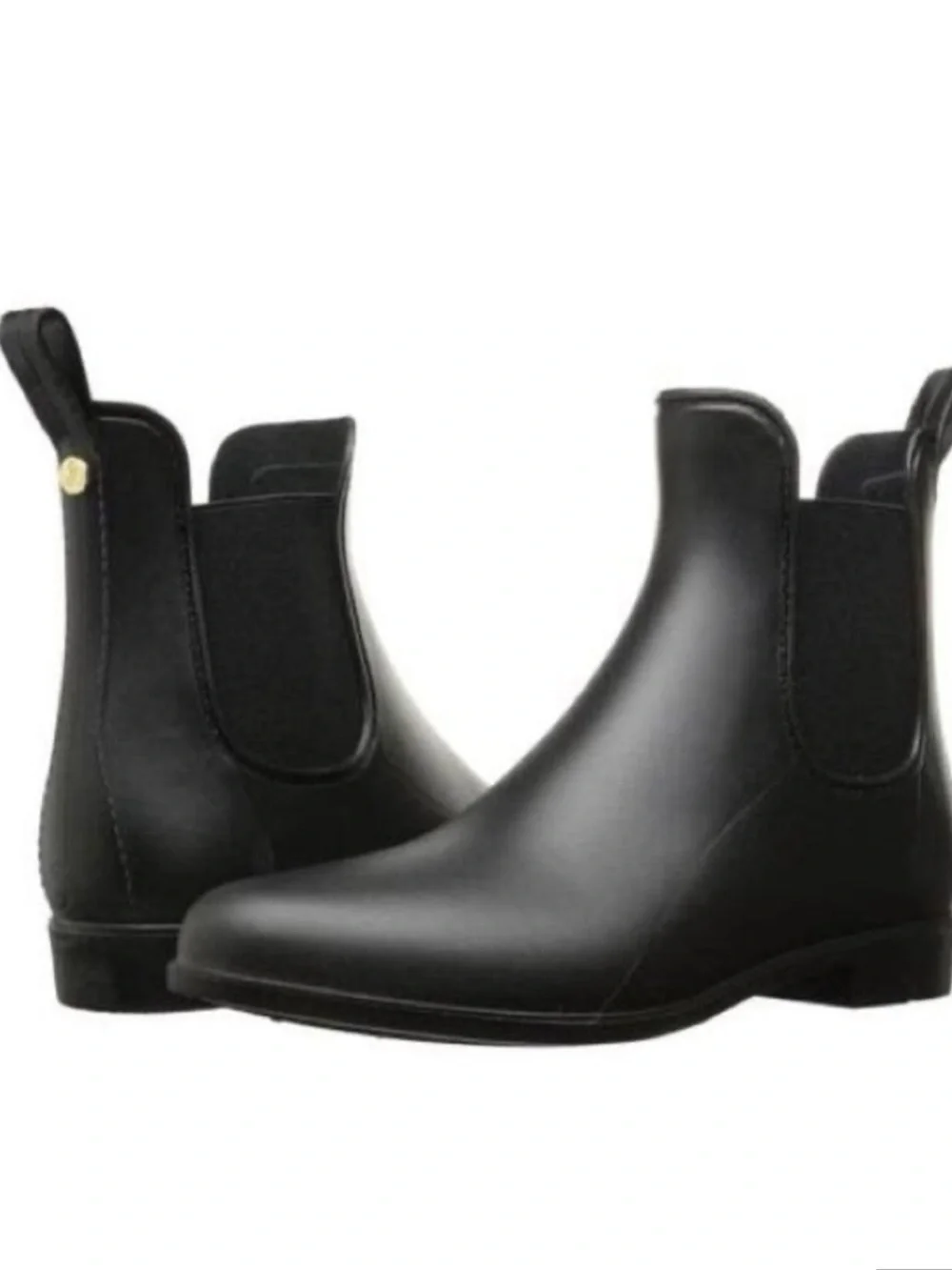 Sam Edelman Tinsley rain boots black Chelsea-style elastic side panels size 12