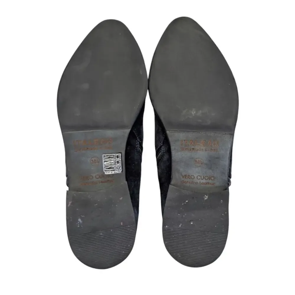 Italeau Miralda Water Resistant Bootie GUC $445 Size 38.5  US 8   S3880