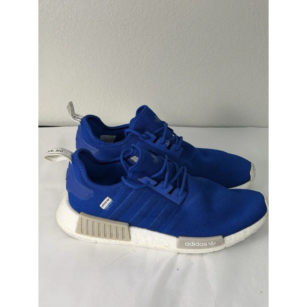 Adidas NMD R1 Royal Blue White Men's Size 10.5 Running Shoes GX4601 Casual
