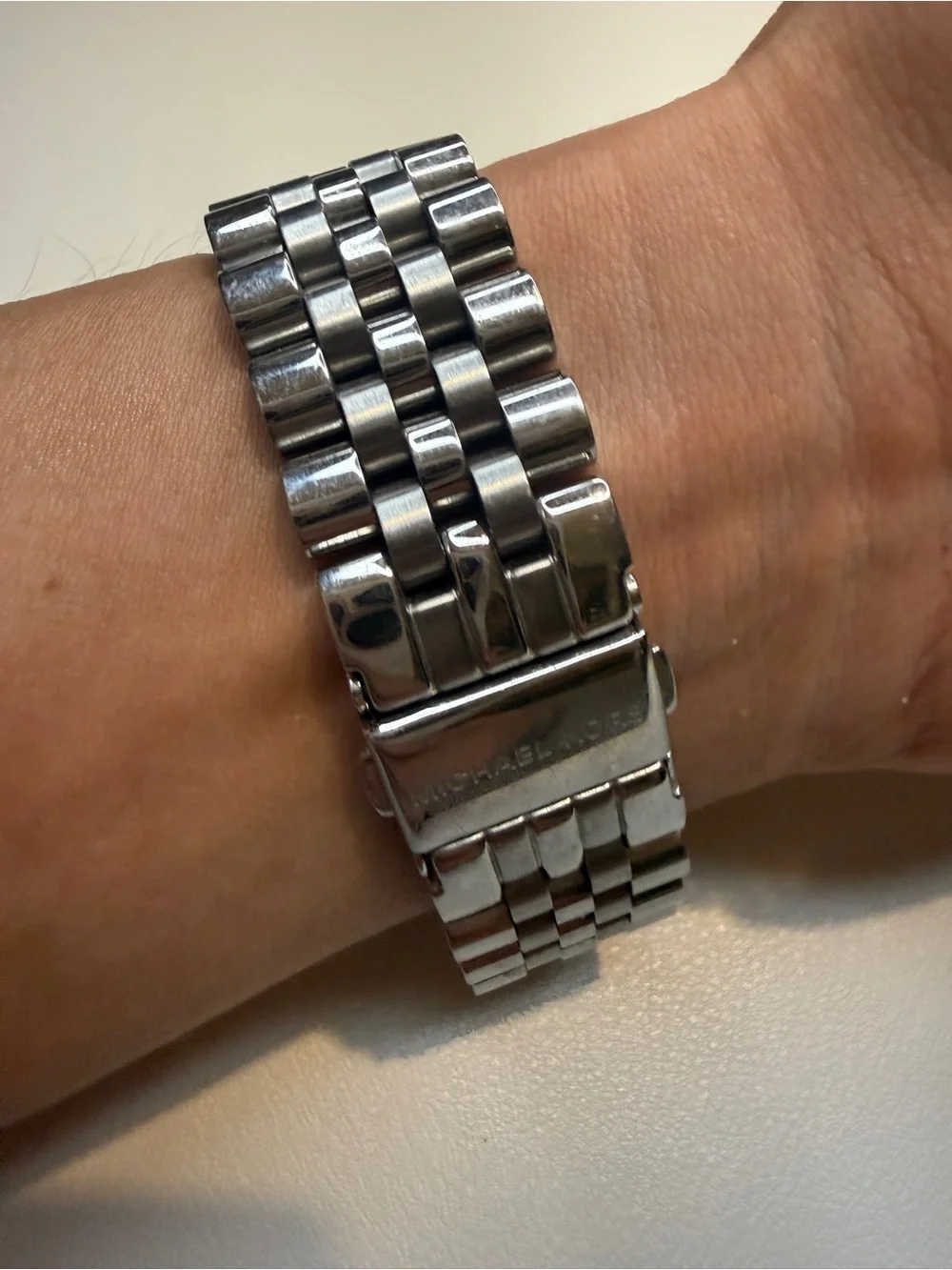 Michael Kors Silver-Tone Chronograph Lexington Watch | NWT