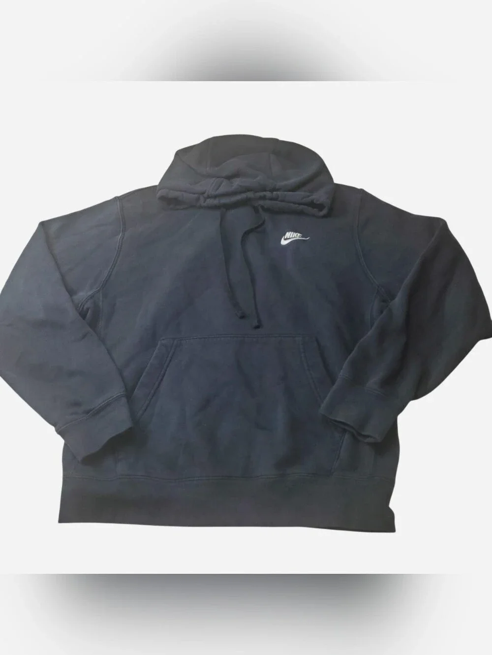 Vintage Nike Hoodie Mens Small Black Embroidered Swoosh Y2K Athleisure Running
