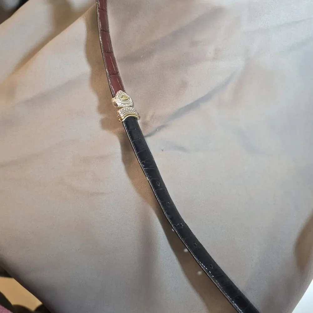 Brighton Womens Belt 40210 Black Brown Leather Reversible LARGE 34