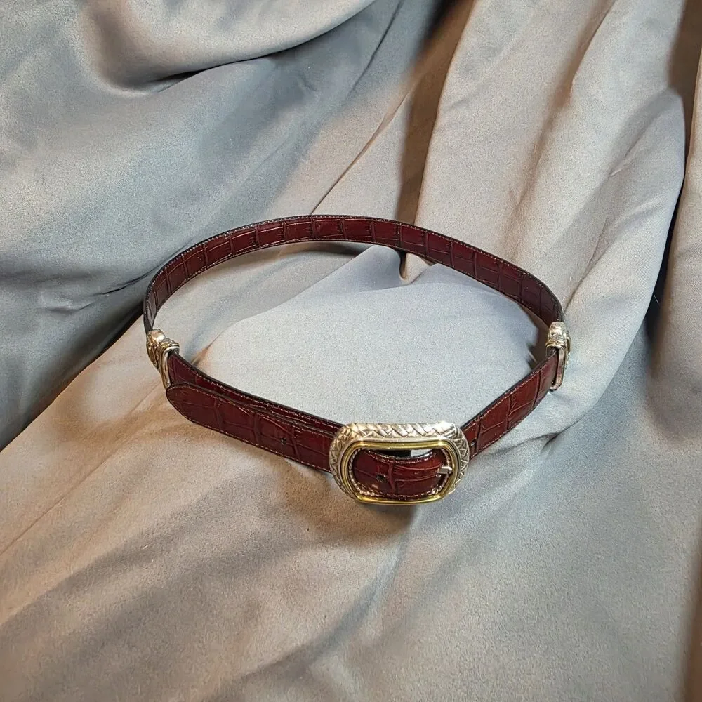 Brighton Womens Belt 40210 Black Brown Leather Reversible LARGE 34