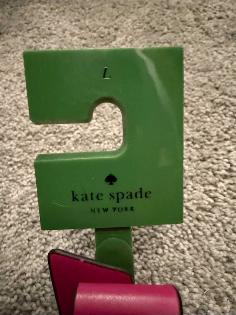 kate spade Hot Pink bow belt with spade