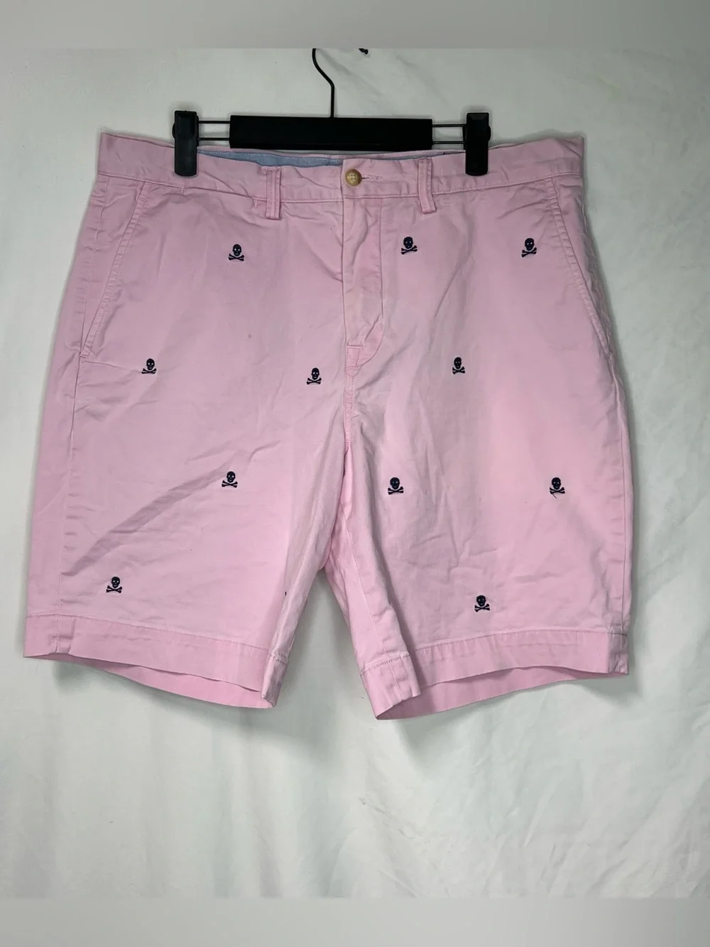 Polo Ralph Lauren Skull Crossbones All Over Print Shorts Mens 34 Pink