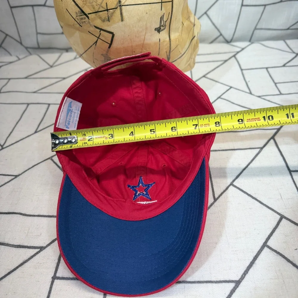 Wrangler Baseball Cap OS Red National Patriot Embroidered Adjustable Hat
