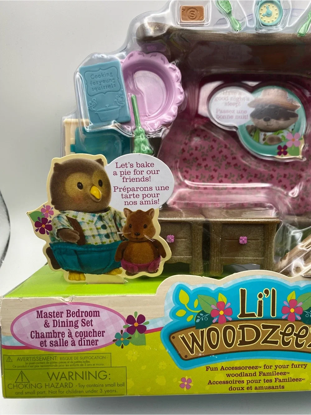 Li'l Woodzeez Pink Master Bedroom & Dining Playset - Pink