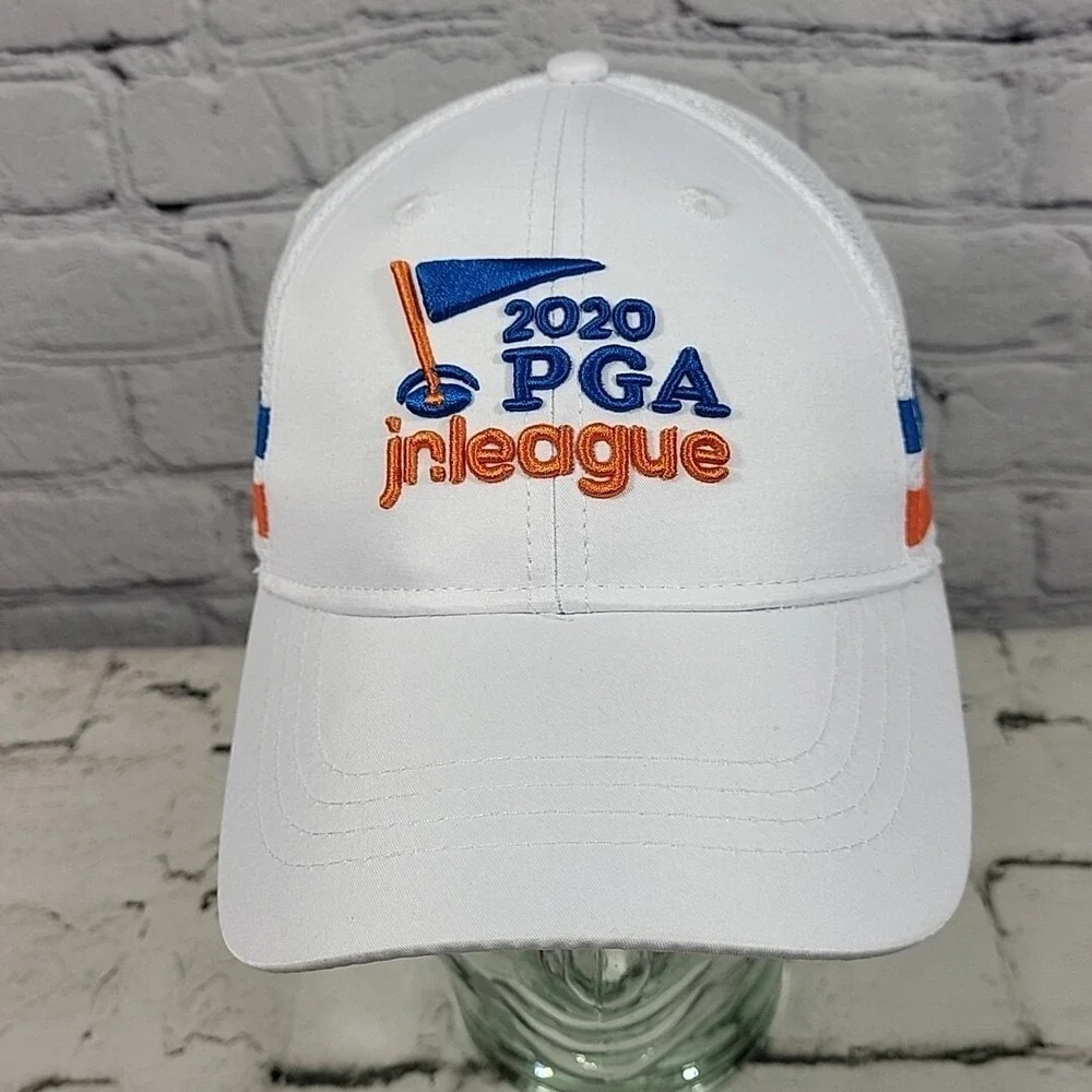 2020 PGA Jr League Hat Mens Adjustable White Mesh Ball‎ Cap Garb Inc