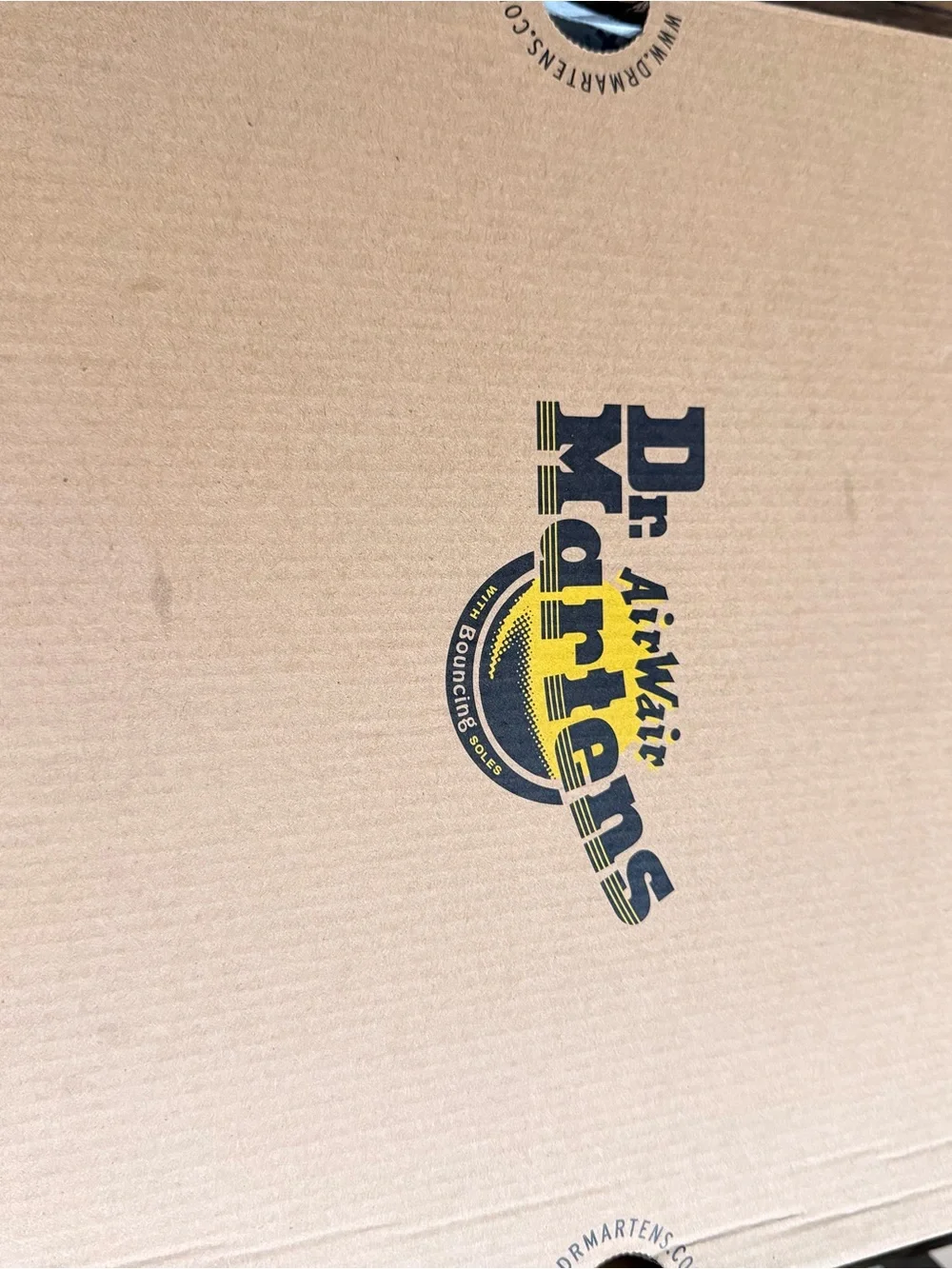 Dr. Martens Black Canvas Lace-Up Combat Boot with Yellow Stitching