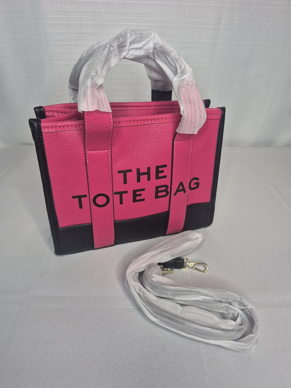 Fashion Pink and Black Women’s Structured Tote Bag NWOT