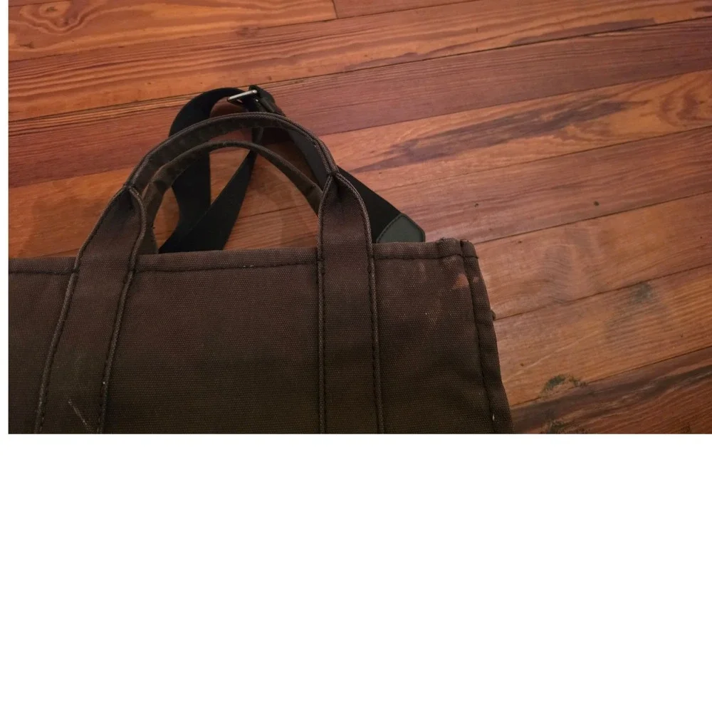 Marc Jacobs The Tote Bag Small Canvas Crossbody Handbag Dark Brown M0016493