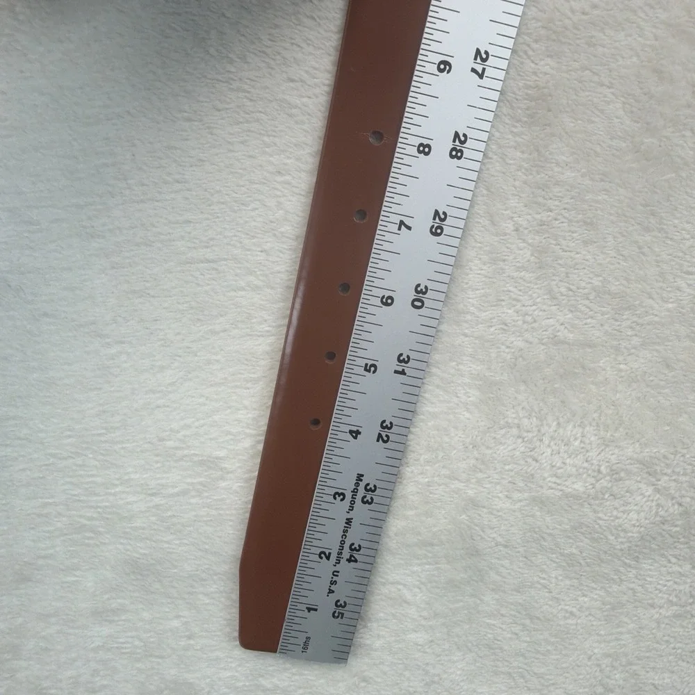 Bruno Magli Italy Leather Dress Belt Men's 32 Brown Silver Buckle Designer