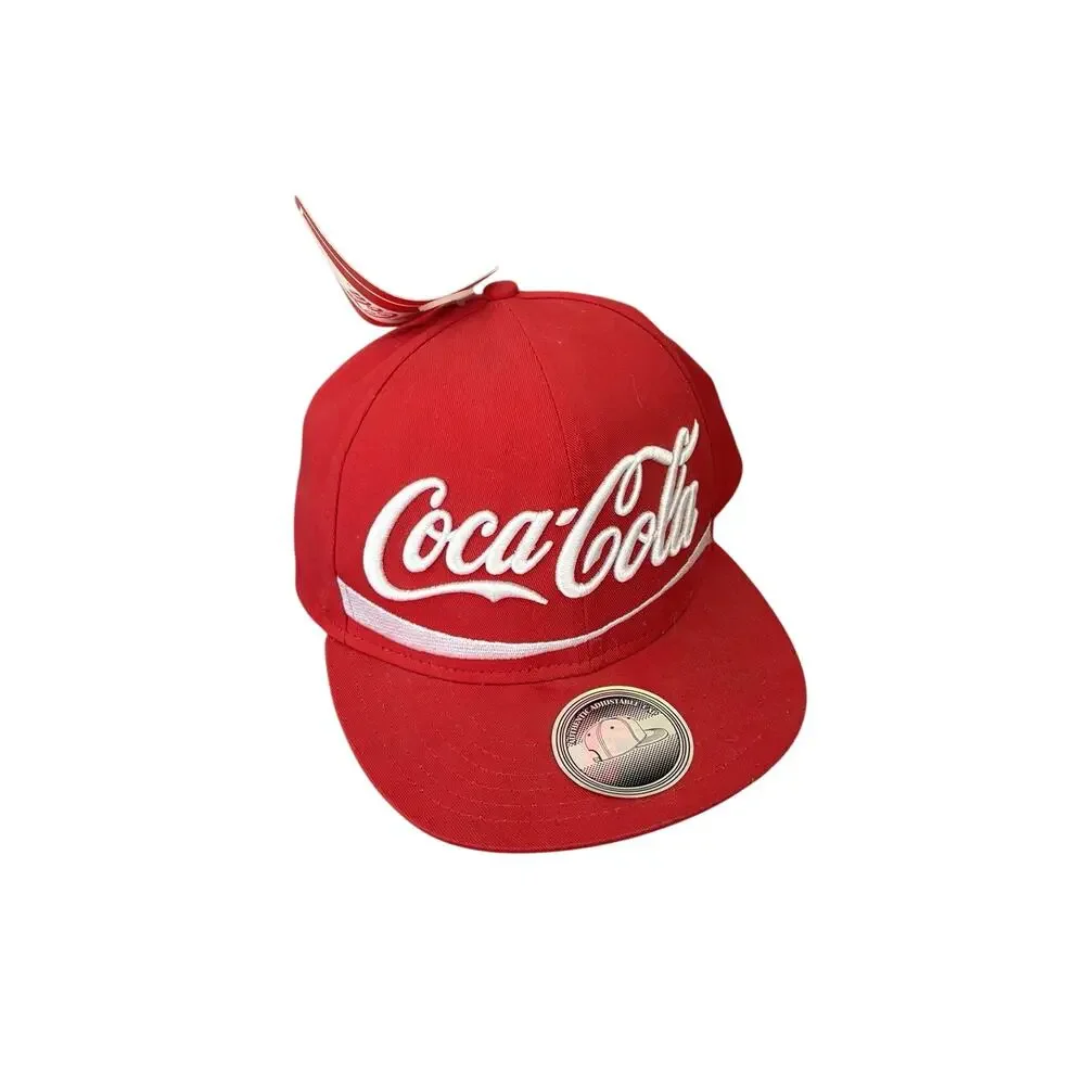 Coca-Cola Snapback Hat Red One Size Adjustable Embroidered 6 Panel NWT