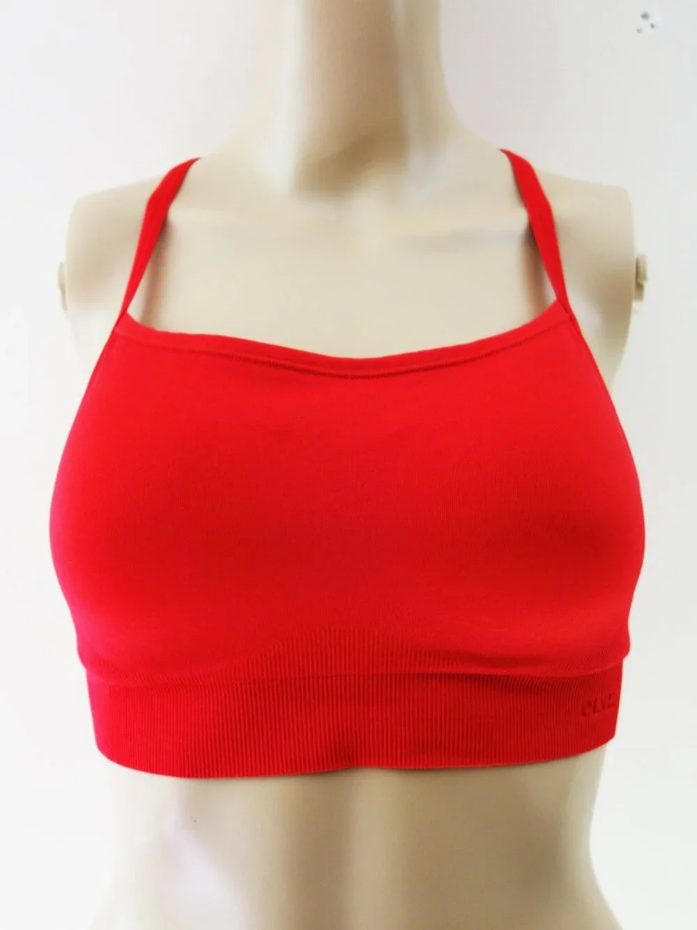 VS PINK SEAMLESS AIR LIGHT-SUPPORT SPORTS BRA (M) Red Pepper NWT!