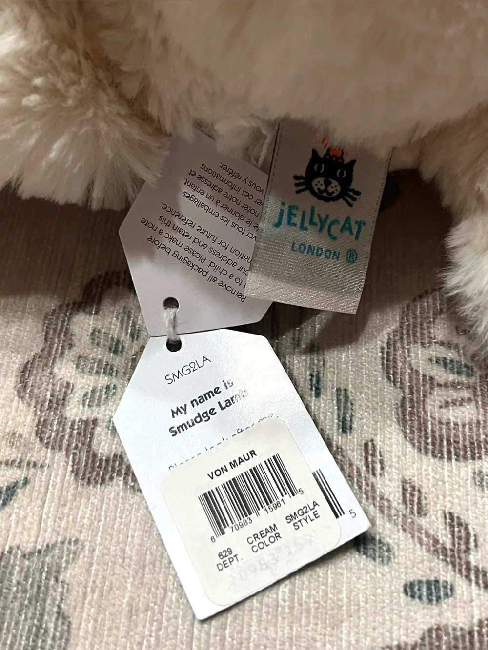 Jellycat smudge lamb