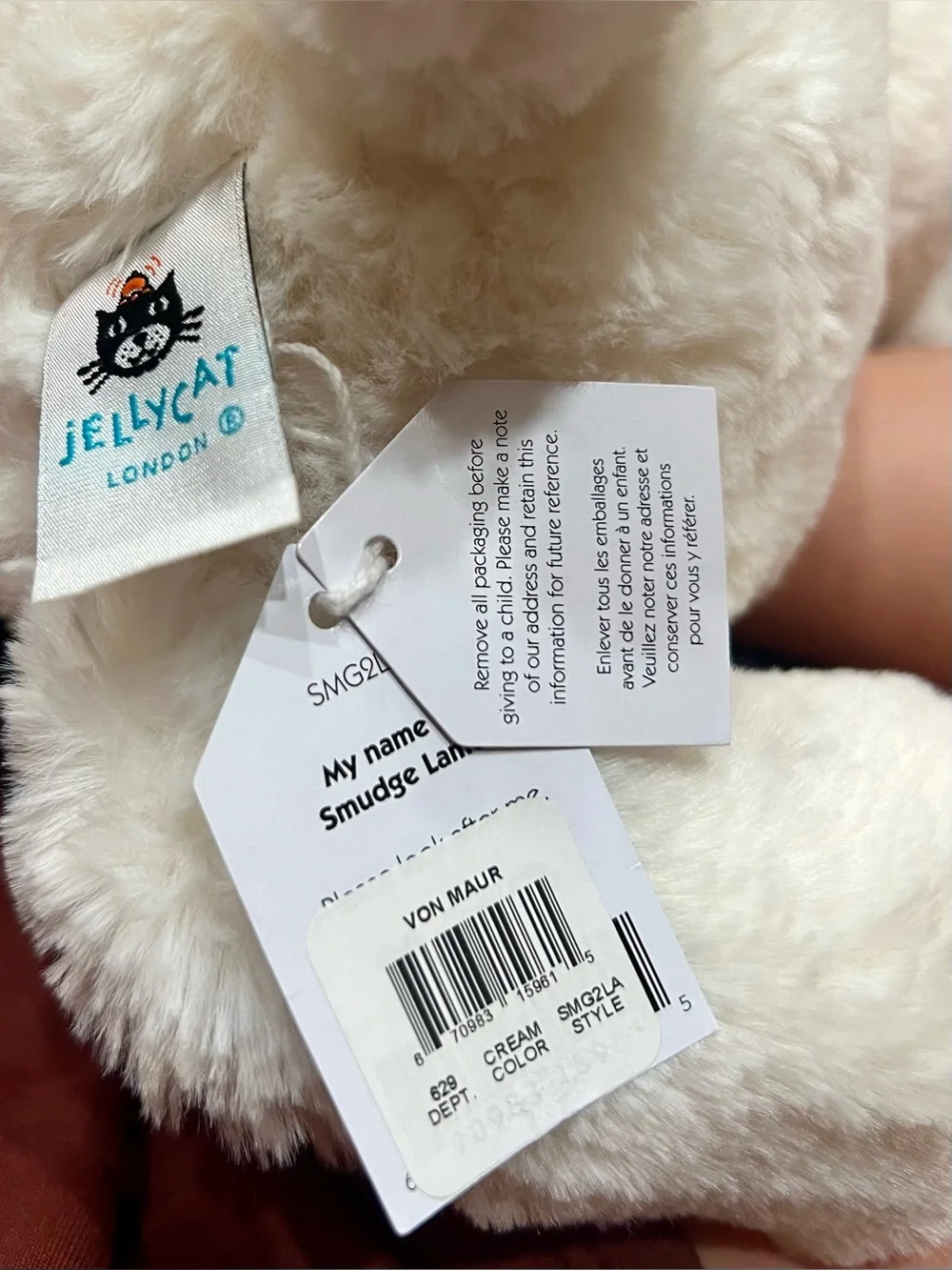 Jellycat smudge lamb
