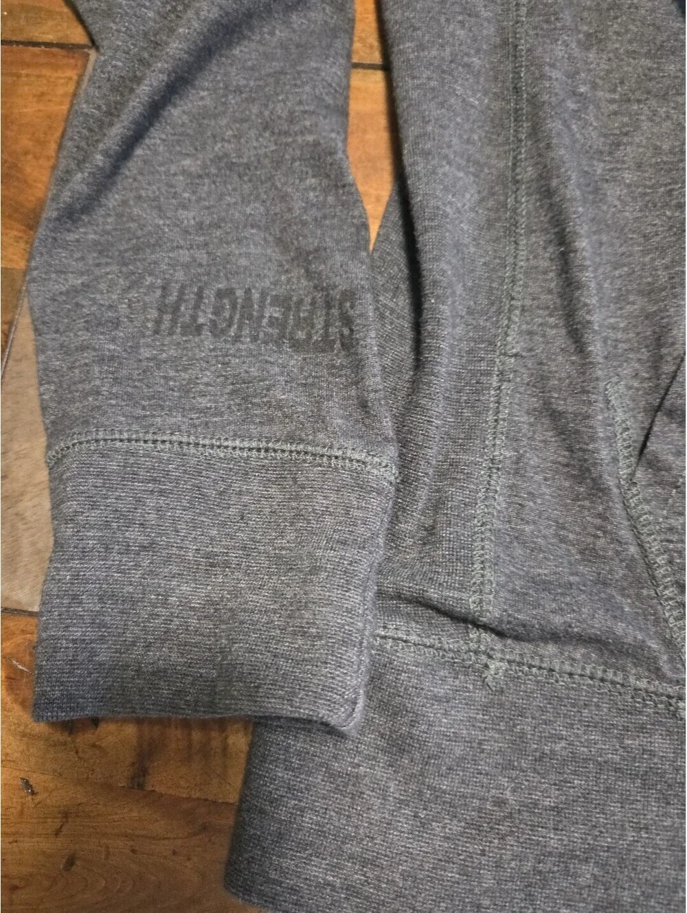 Warfit Spartan Lace Up Hoodie Mens Large Gray Strength Passion Gym Gymwear