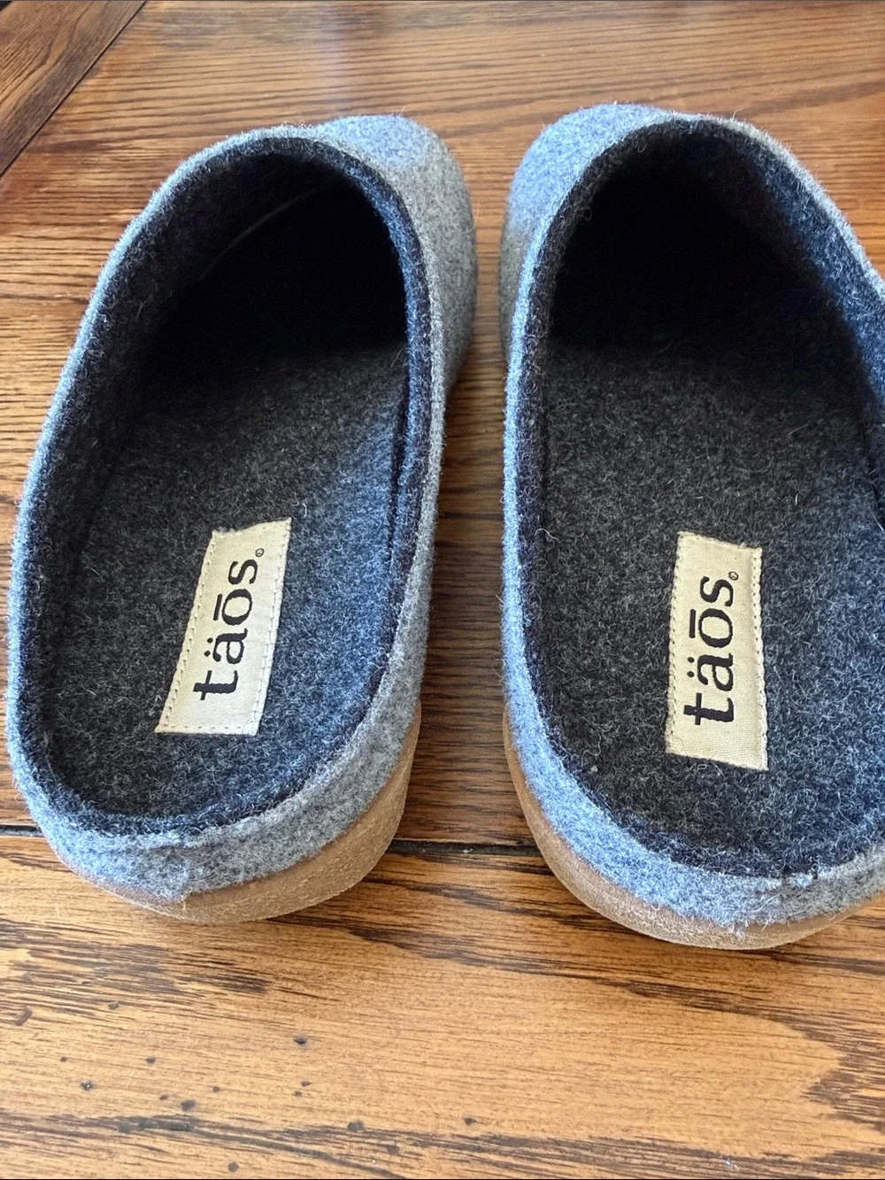 Taos Gray Wool Felt Clog Slippers Comfort  Shoes EU 42 US 11 Made in Spain