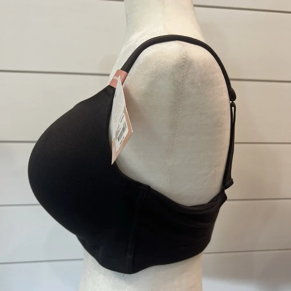 Cacique Mastectomy Bra 36DDD‎ Charcoal Lightly Lined Full Coverage No Wire NEW