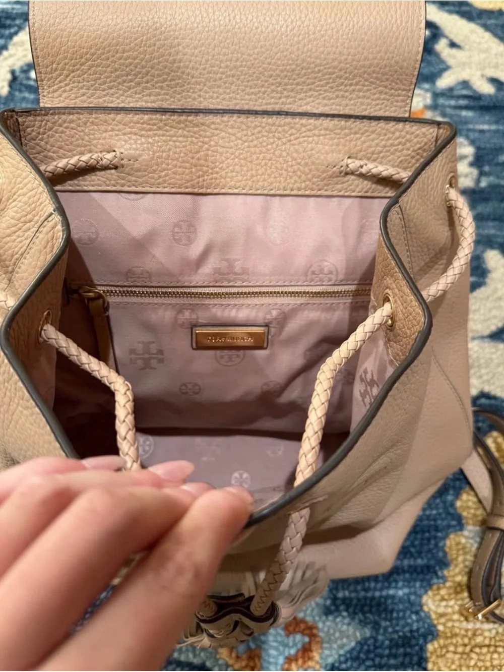 Tory Burch pebbled leather