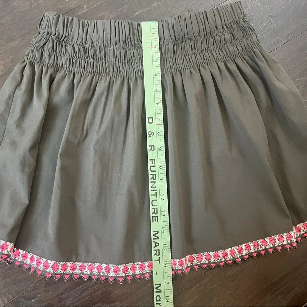 $120 Cute Maison Scotch Boho Embroidered Scalloped Mini Skirt Size 3/4 VGUC