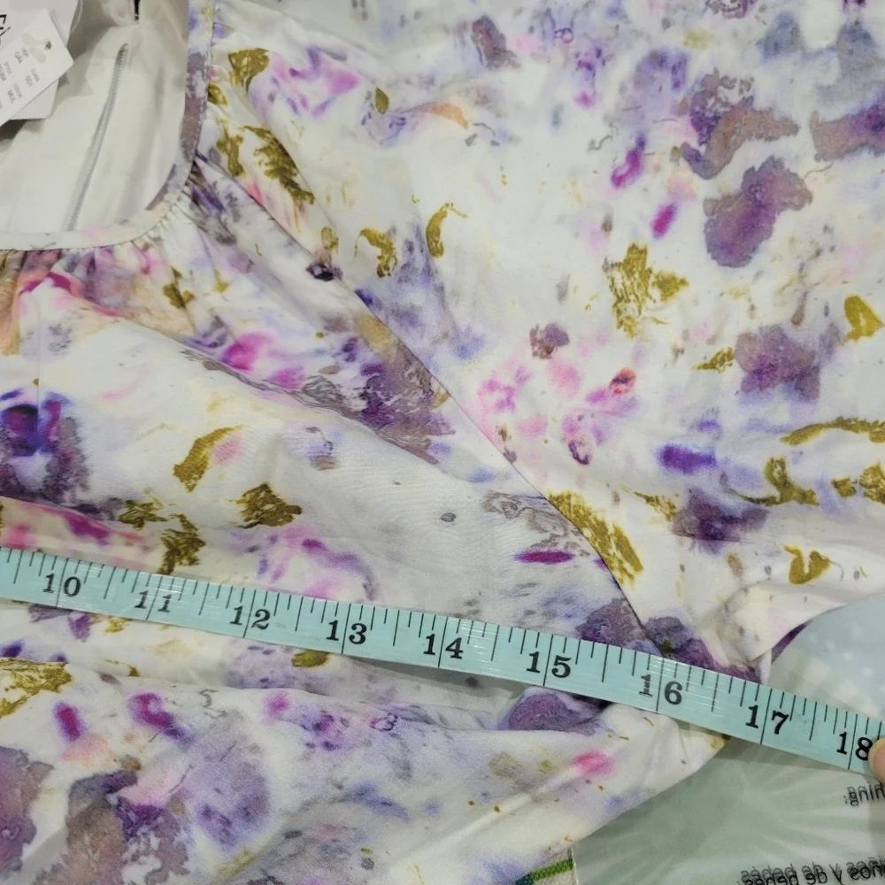 Flora Obscura X J.Crew side cutout dress in kaleidoscope floral Size 0  NEW