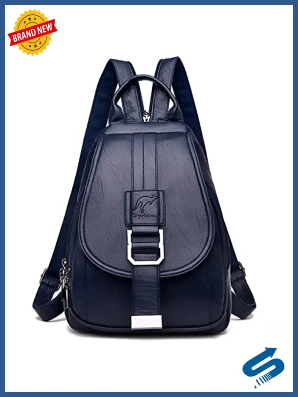 Large Genuine Leather Backpack for Women, Satchel Shoulder Bag for Travel Work