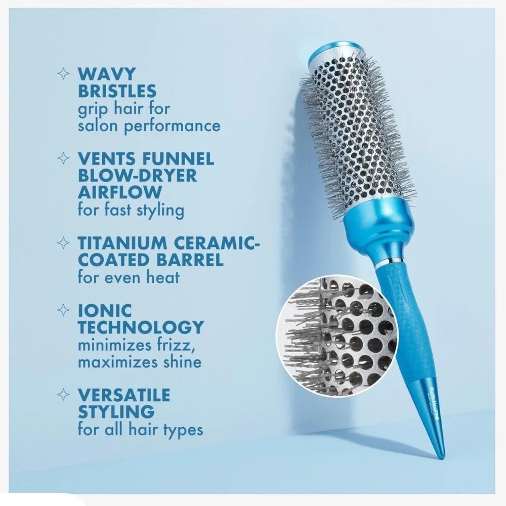 babyliss Nano Titanium Extra-Long Thermal Round‎ Brush NWT