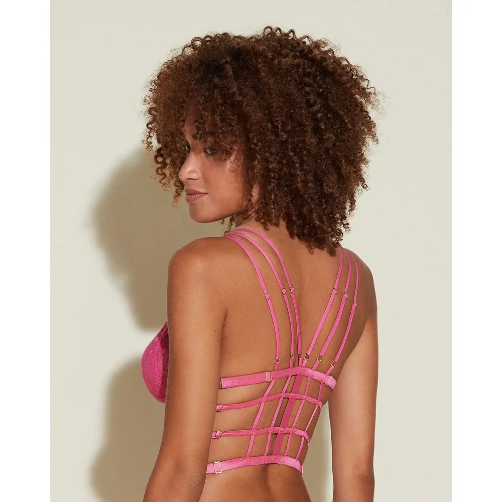 Cosabella Cropped Cami Women Medium Pink New Never Say Never Tie Me Down‎ Curvy