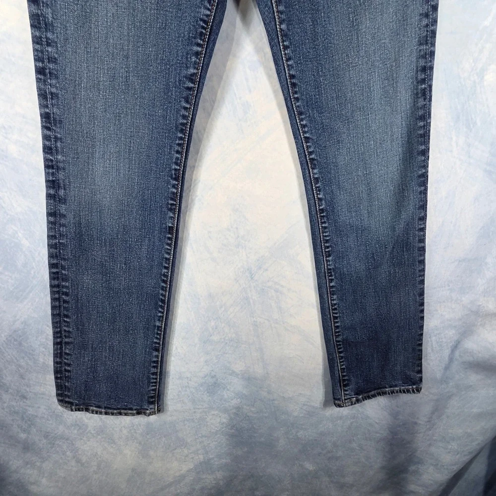 Abercrombie & Fitch Kennan Straight Jeans Mens 29x30 Blue Medium Wash Stretch