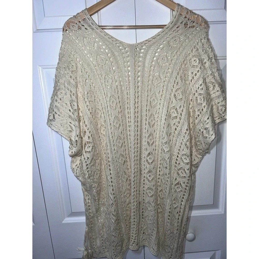 Womens‎ Crochet Cover Up Swim Top One Size Pool Beach Boho Festival