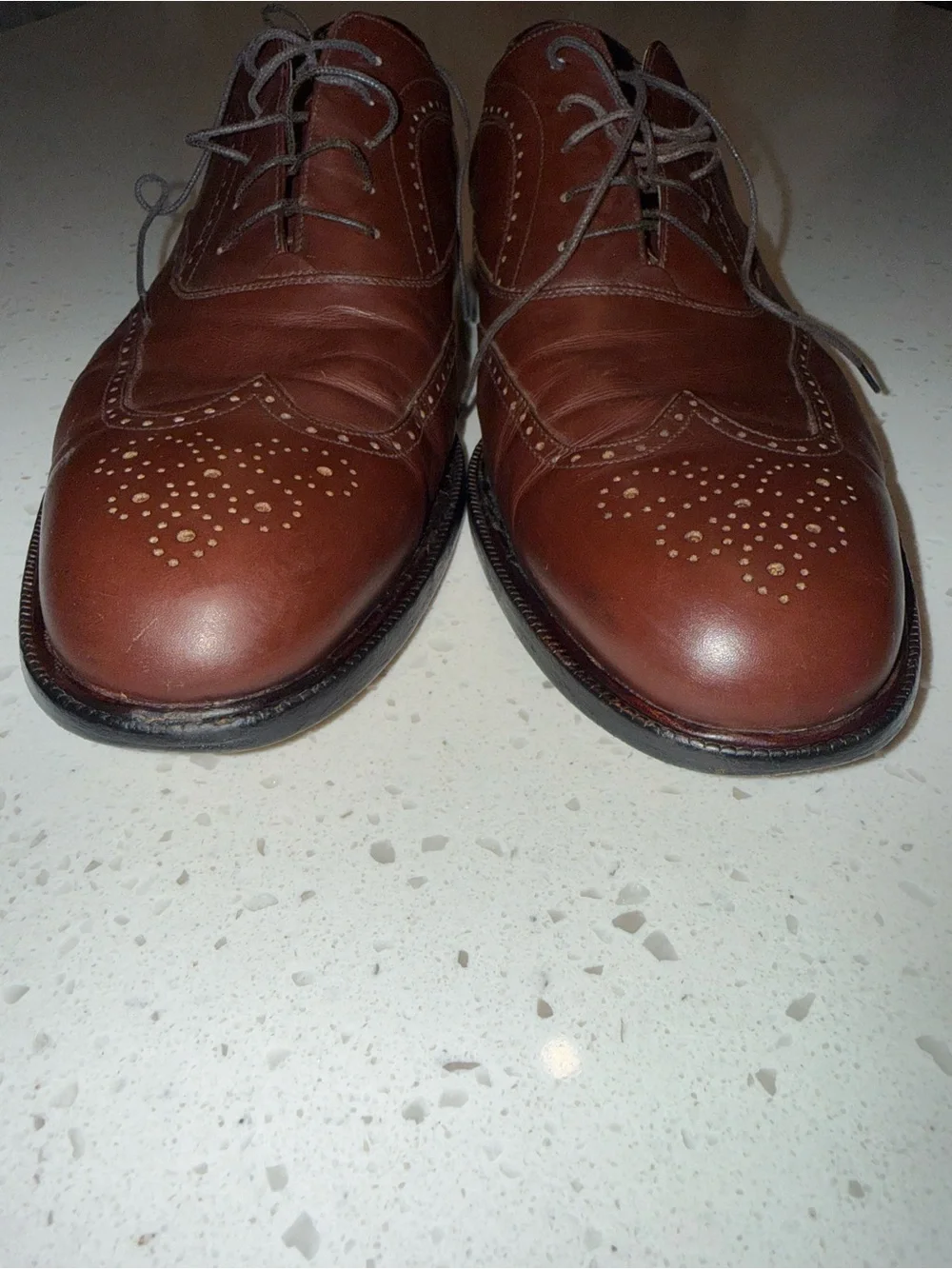 Salvatore Ferragamo Men's Dark Brown Wingtip Oxfords