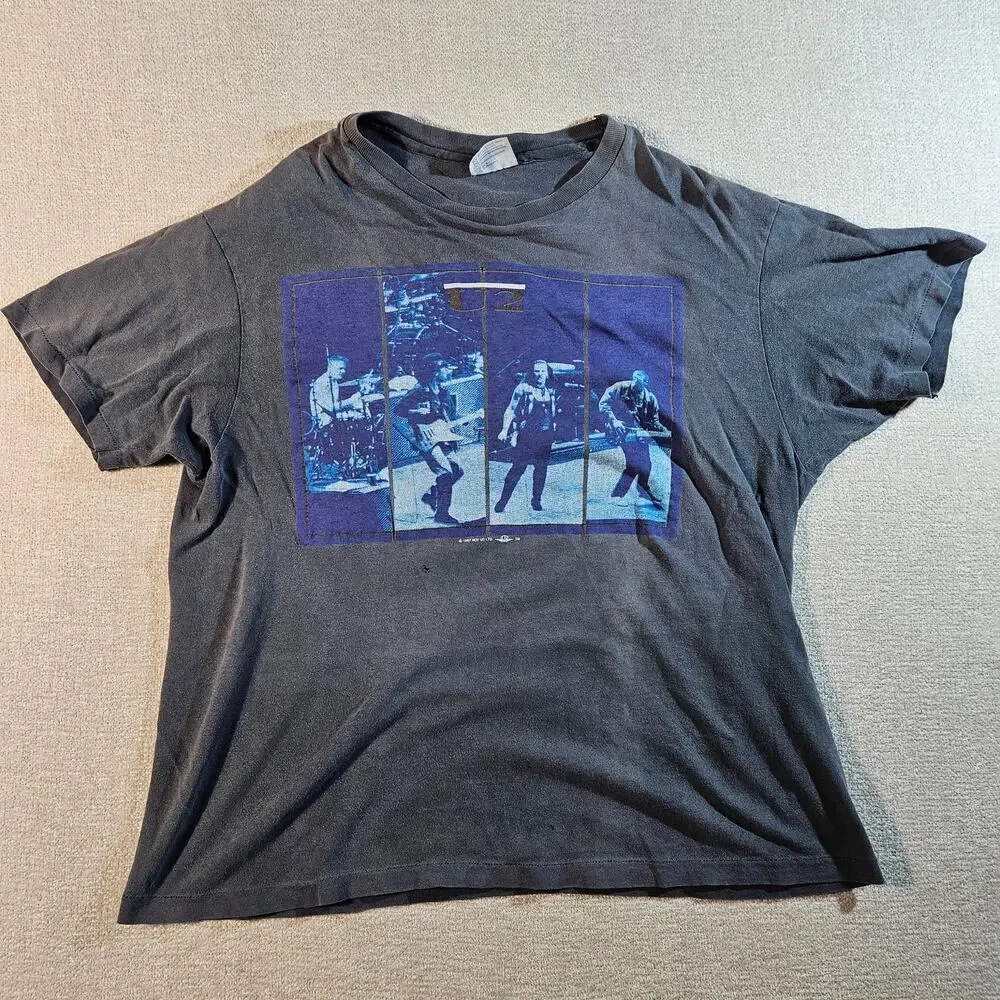 Vintage 1987 U2 Joshua Tree Tour Shirt Youth XL Mens Small Distressed Fade