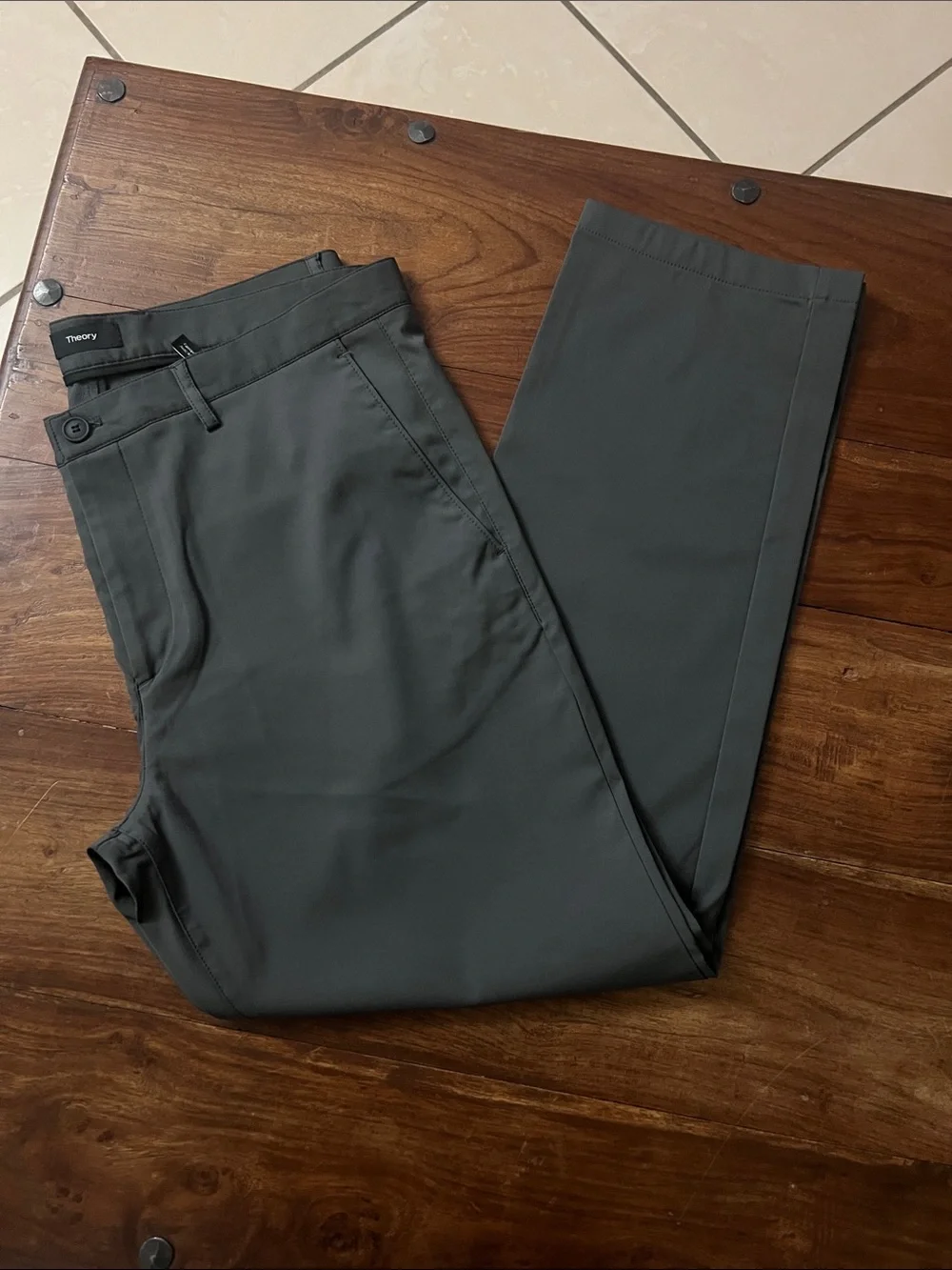 Theory Men's Charcoal Dress Pants