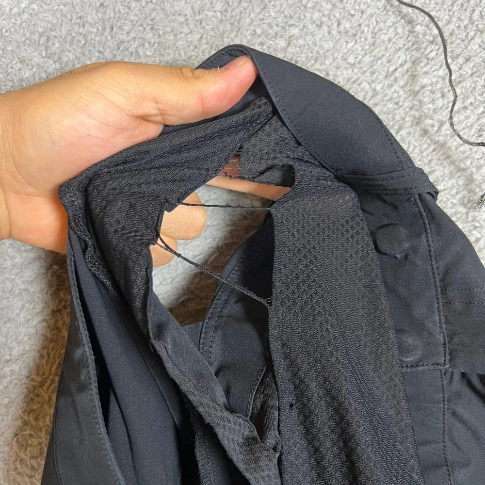 Fabletics Chino Pants Mens 38x31 Black Casual Flat Front Comfort Fit Straight‎