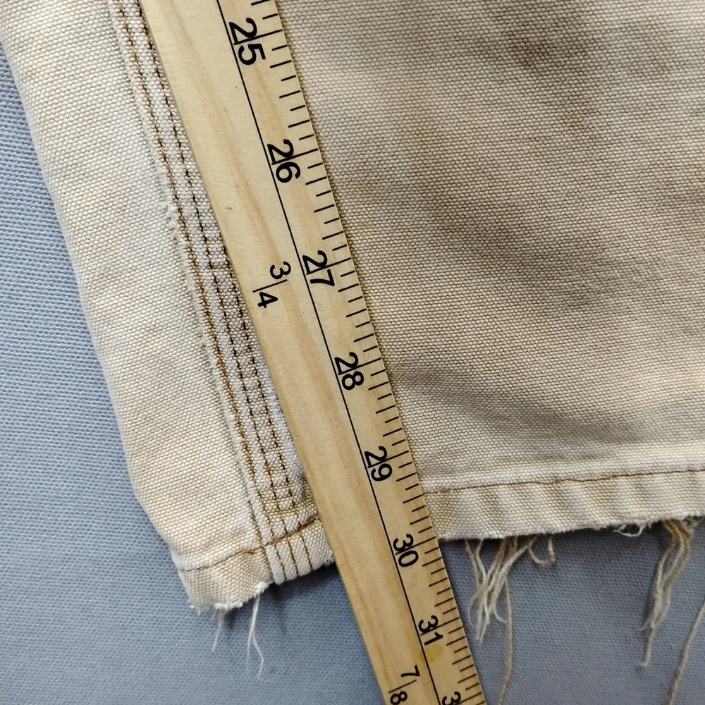 Vintage Carhartt Thrashed Carpenter Pants Tan Canvas Workwear 40x30 Distressed