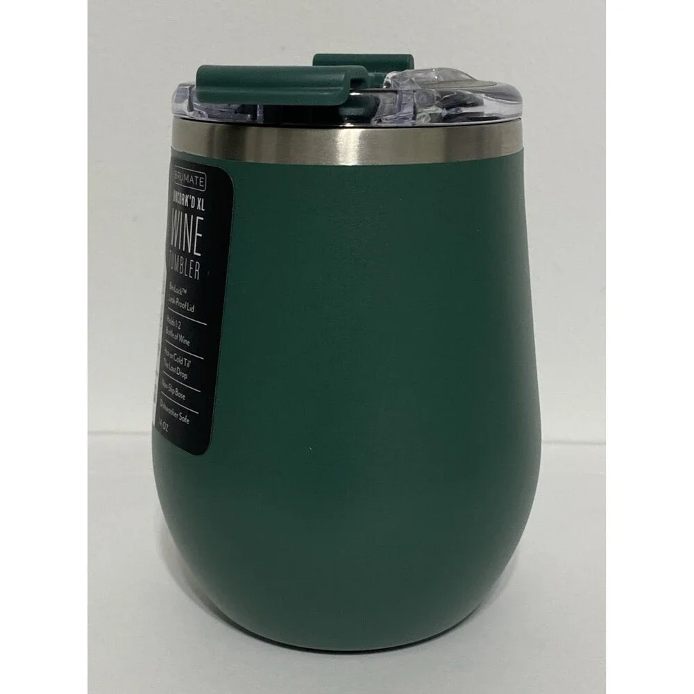 Brumate Uncork'd XL 14 Oz Wine Glass Tumbler Hunter Green Discontinued Rare NEW